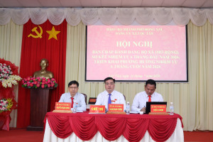 Đảng ủy xã Lộc Tấn sơ kết công tác 6 tháng đầu năm 2026, đề...